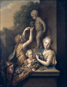 Trois filles sacrifiant des fleurs à Amor, 1710